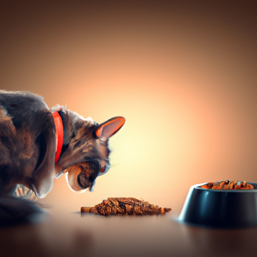 תמונה של חתול עם קערת מזון היפואלרגני לחתולים.